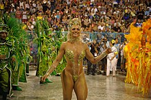 A typical performer of Samba dance